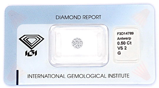 Foto 1 - Brillant 0,50 IGI VS2 Top Wesselton Diamant Halbkaräter, D6001