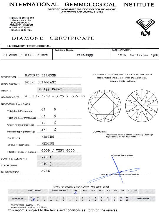 Foto 9 - Diamant 0,197 Carat Brillant River D VVS1 IGI Expertise, D6375