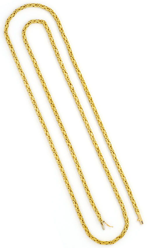Foto 3 - Königskette Goldkette massiv Gelbgold Kasten-Verschluss, K2365