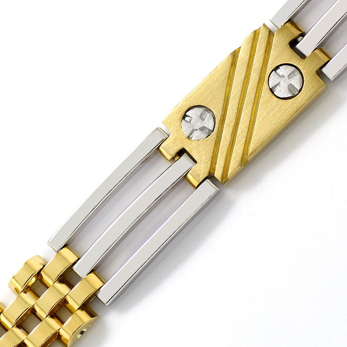 Foto 2 - Zweifarbiges Designer-Armband in 20cm Länge Bicolor 18K, K2676