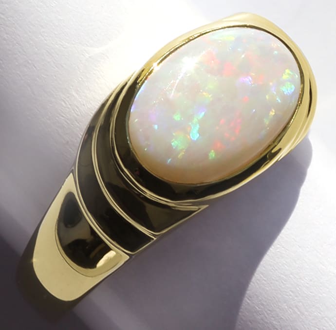Foto 3 - Damenring mit 2,2ct schillerndem Opal in 585er Gelbgold, Q0252