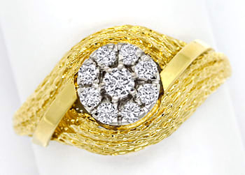 Foto 1 - Diamantenring mit 0,24ct Brillanten Gelbgold-Weißgold, S1307