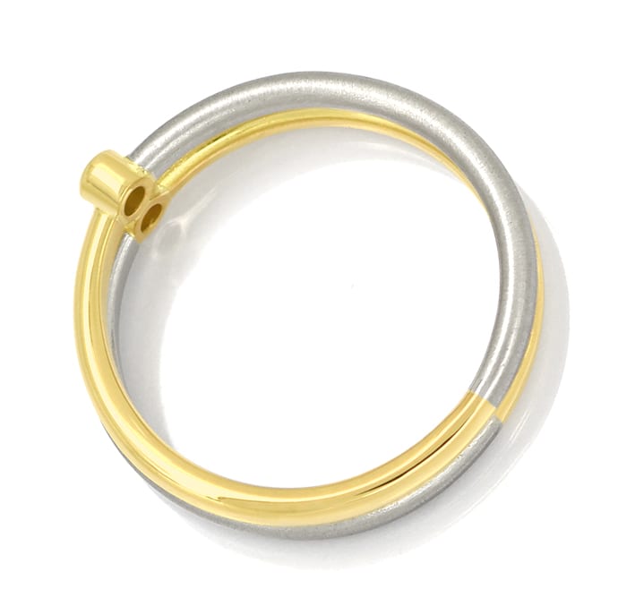 Foto 3 - Platin und Gelbgold Designer-Ring mit Brillanten, S2139