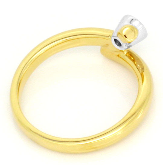 Foto 3 - Designer-Brillant-Diamant-Ring Gelbgold-Weißgold, S3923