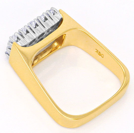 Foto 3 - Brillanten-Diamanten-Ring 0,64ct 18K Gelbgold-Weißgold, S4292