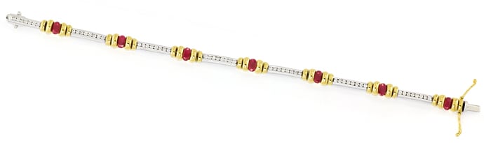 Foto 1 - Exquisites Spitzen-Rubine Brillanten Armband, S5647